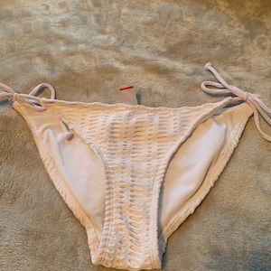 Never worn white tie, detailed swim bottoms!